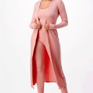 NWT Three piece Cardigan Set (Mauve)
